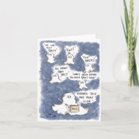 Ghostly Cake Greetings Card