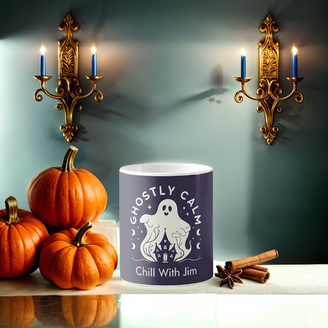 Ghostly Calm Customizable Halloween Coffee Mug (Creator Uploaded)