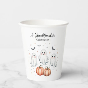 Ghostly Fun Halloween Paper Cups