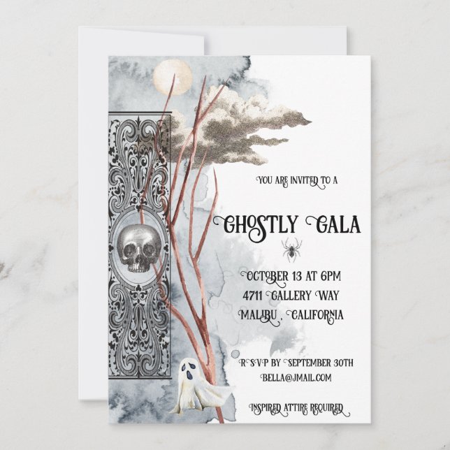Ghostly Gala Invitation (Front)