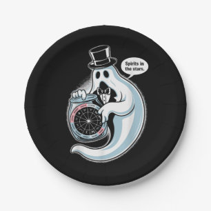 Ghostly Gambler Paper Plate