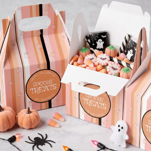 Ghostly Ghosts Pastel Stripe Pattern ID1330 Favor Box