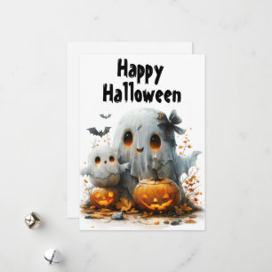 Ghostly Giggles A Sweet & Spooky Halloween  Holiday Card