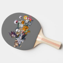 Ghostly Grasp: Halloween Ping Pong Paddle