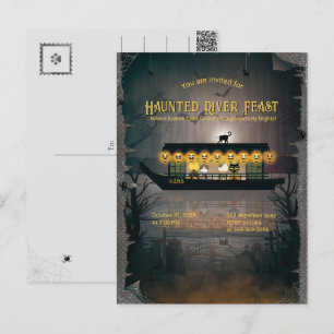 Ghostly Graveyard Cruise Invitation Postcard