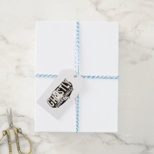 Ghostly Greetings Typography Halloween Gift Tags