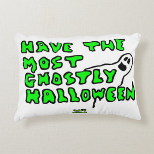 Ghostly Halloween Accent Pillow
