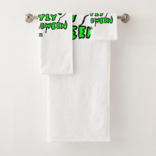 Ghostly Halloween Bathroom Towel Set