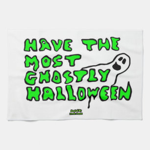 Ghostly Halloween Kitchen Towel