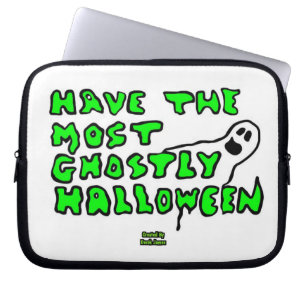 Ghostly Halloween Neoprene Laptop Sleeve