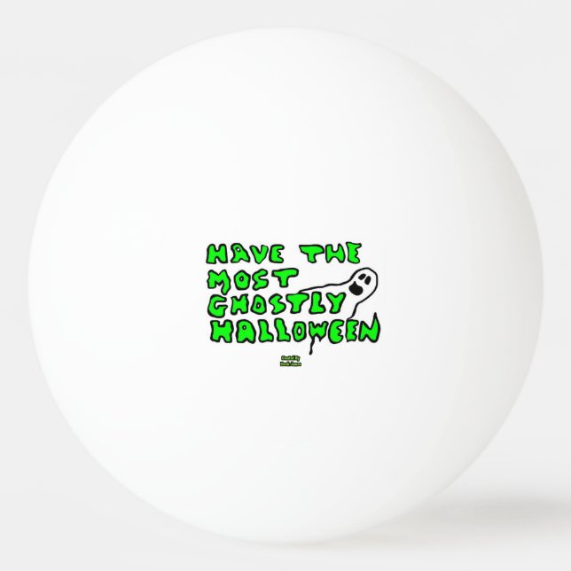 Ghostly Halloween Ping Pong Ball (Front)
