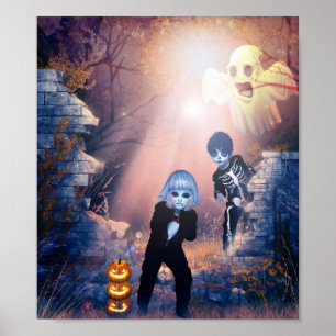 Ghostly Halloween Poster