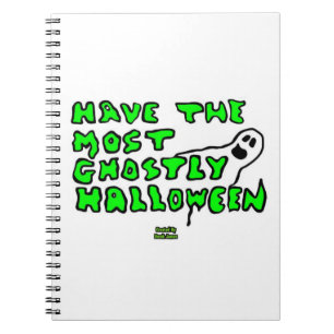 Ghostly Halloween Spiral Photo Notebook