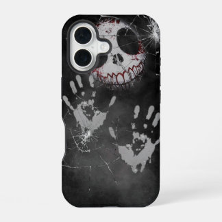 Ghostly Handprint Shattered Screen Horror iPhone C 16 Case