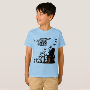 Ghostly Lantern Parade pale blue T-Shirt