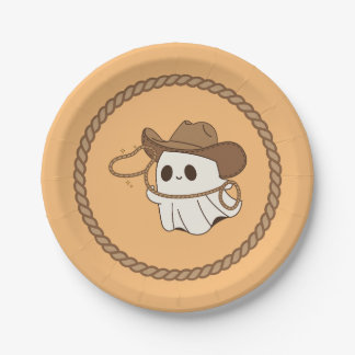 Ghostly "Not My First Rodeo" Paper Plate