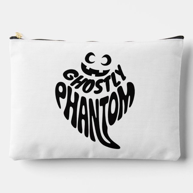 Ghostly Phantom Script Logo  Accessory Pouch (Front)