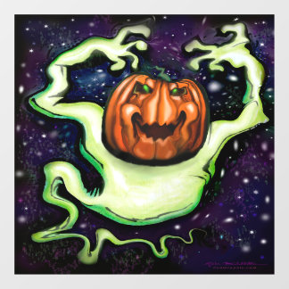 Ghostly Pumpkin Window Cling