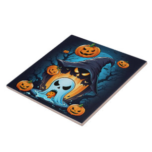 Ghostly pumpkins bring Halloween spirit to life Tile