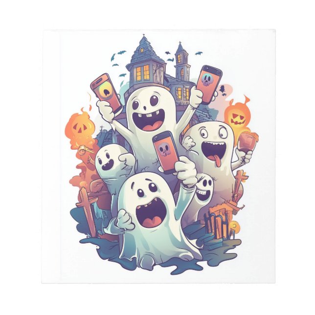 Ghostly Selfie Squad Notepad (Front)