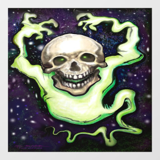 Ghostly Skull Window Cling