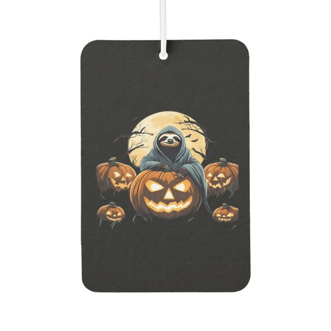 Ghostly Sloth's Midnight Haunt Classic T-Shirt Air Freshener (Front)