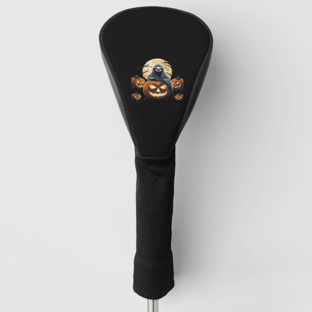 Ghostly Sloth's Midnight Haunt Classic T-Shirt Golf Head Cover (Front)