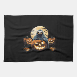 Ghostly Sloth's Midnight Haunt Classic T-Shirt Kitchen Towel