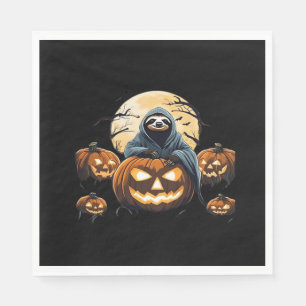 Ghostly Sloth's Midnight Haunt Classic T-Shirt Napkin
