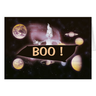 Ghostly space surprise cards - customizable