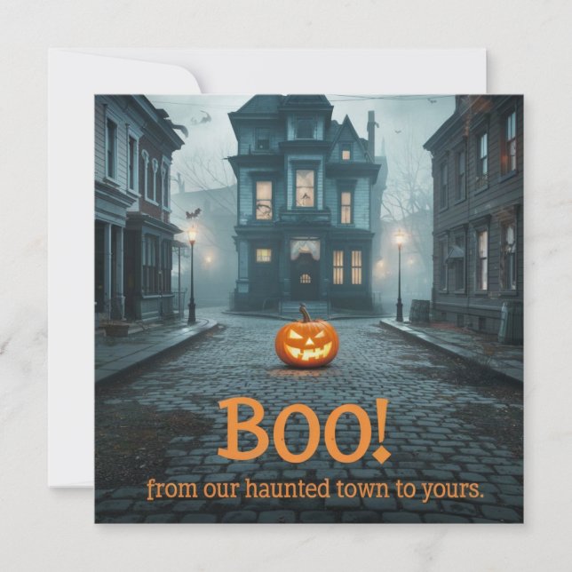 Ghostly Town Square Halloween Design (Front)
