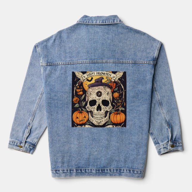 Ghostly Vibes in Denim Jacket (Back)