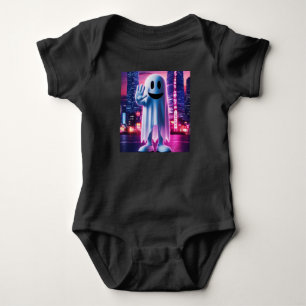 Ghostly Wave & Urban Lights Baby Bodysuit