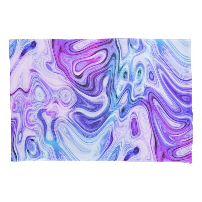 ghostly whisper, marbled pastel : pillowcase (Front-Left)