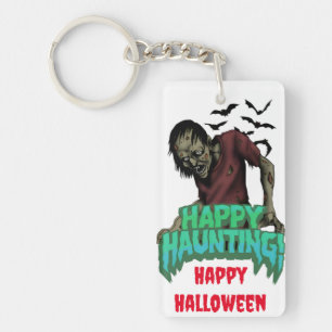 Ghostly Zombie Halloween Spooky Haunted Keychain