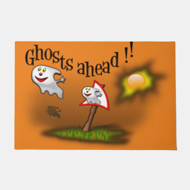 Ghosts Ahead Doormat (Front)