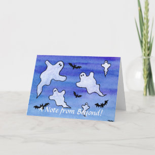 Ghosts and Bats Note Card