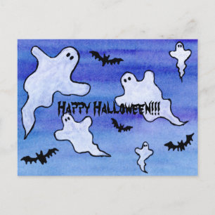 Ghosts and Bats Postcard