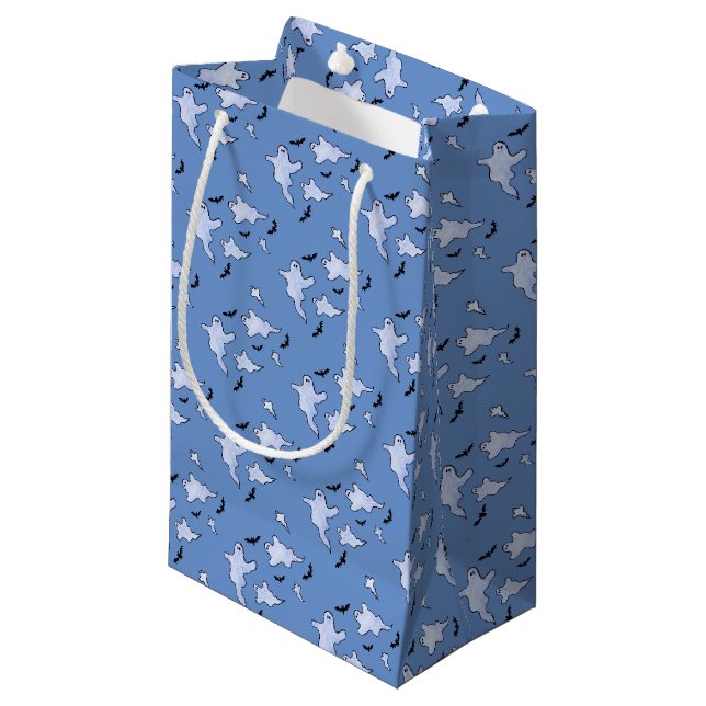 Ghosts and Bats Small Gift Bag (Front Angled)