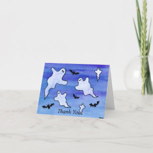 Ghosts and Bats Thank You Card