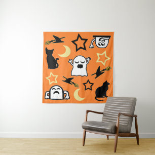 Ghosts and Cats Tapestry