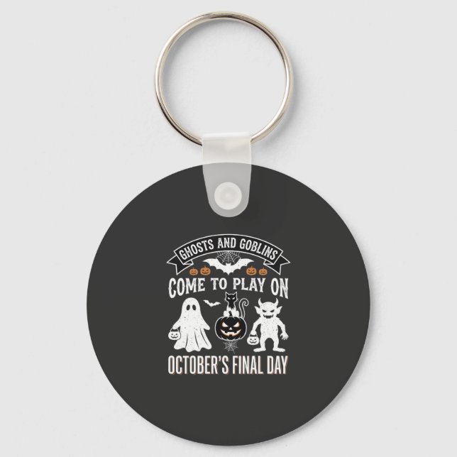 Ghosts and Goblins Halloween October Final Day_1 Keychain (Front)