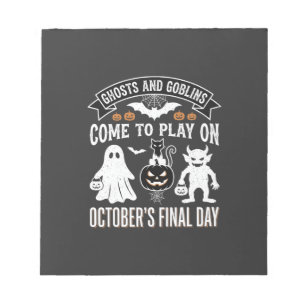 Ghosts and Goblins Halloween October Final Day_1 Notepad