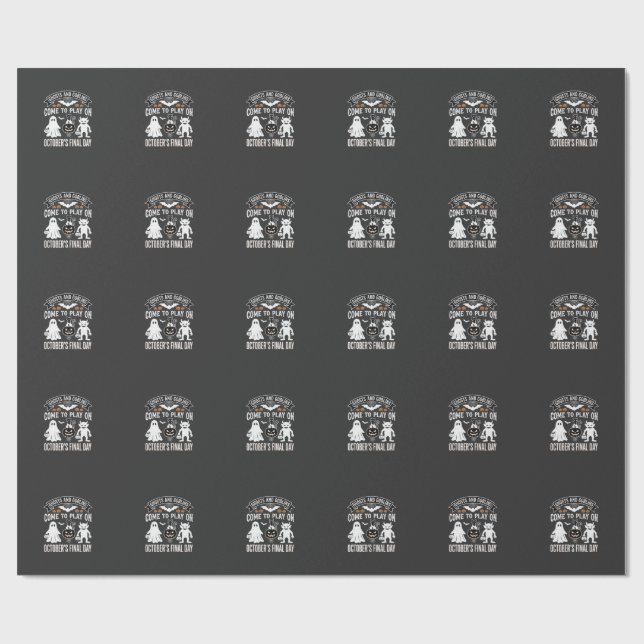 Ghosts and Goblins Halloween October Final Day_1 Wrapping Paper (Flat)