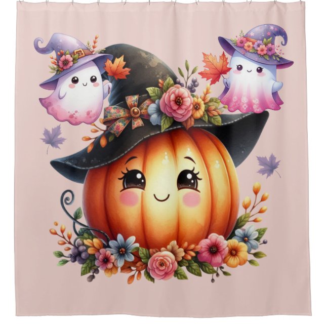 Ghosts and Pumpkin Halloween Design (Front)