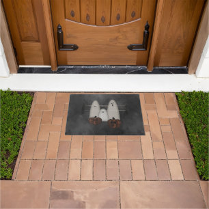Ghosts And Pumpkins Halloween  Doormat