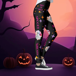 Ghosts convivial Colorful Halloween Leggings