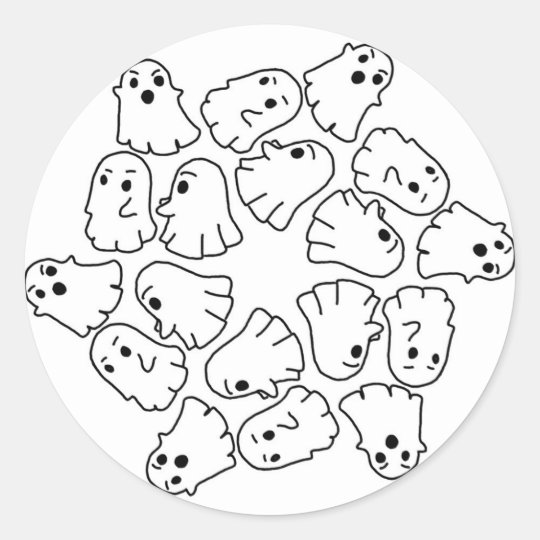 ghosts cute Halloween ghost Classic Round Sticker