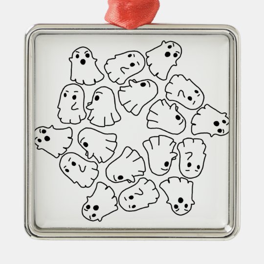 ghosts cute Halloween ghost Metal Ornament