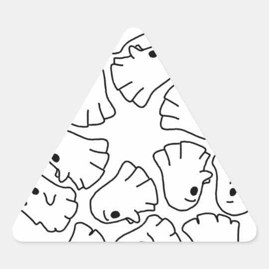 ghosts cute Halloween ghost Triangle Sticker